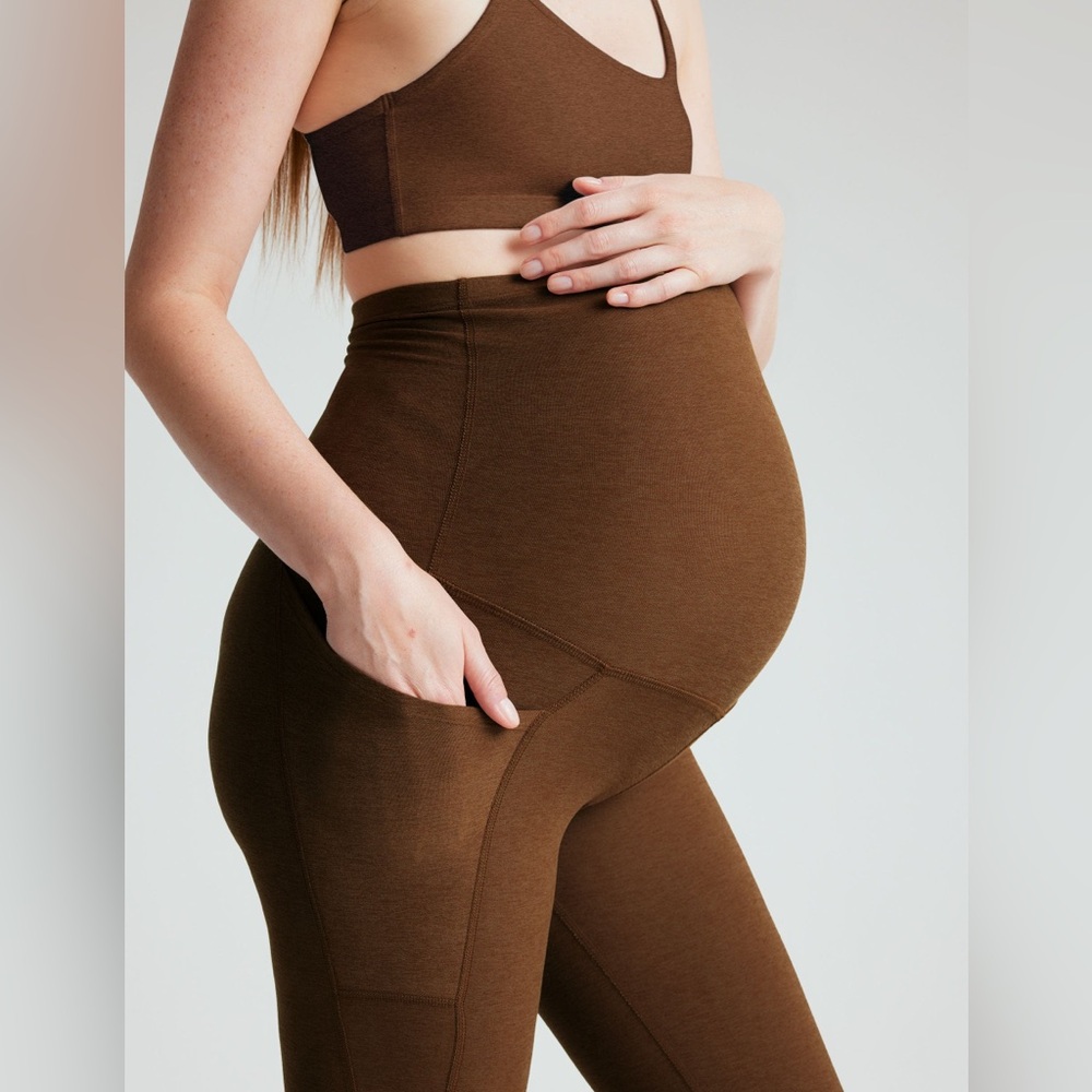 Beyond Yoga Spacedye™ Love the Bump Maternity Pocket Midi Legging - Bold Mocha